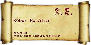 Kóbor Rozália névjegykártya