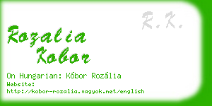rozalia kobor business card