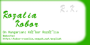 rozalia kobor business card